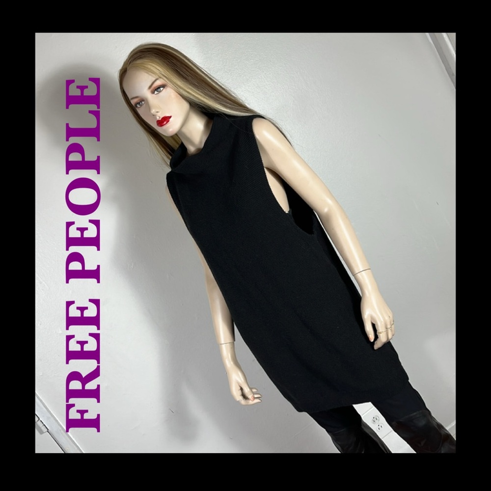 FREE PEOPLE Black Sweater/Dress Tunic